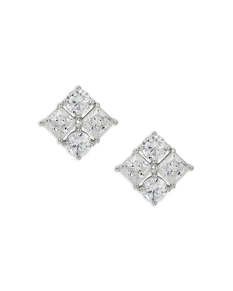 Nadri Cubic Zirconia Cluster Stud Earrings