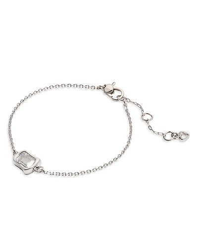 kate spade new york Molten Clear Glass Solitaire Chain Link Bracelet