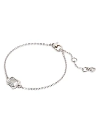 kate spade new york Molten Clear Glass Solitaire Chain Link Bracelet