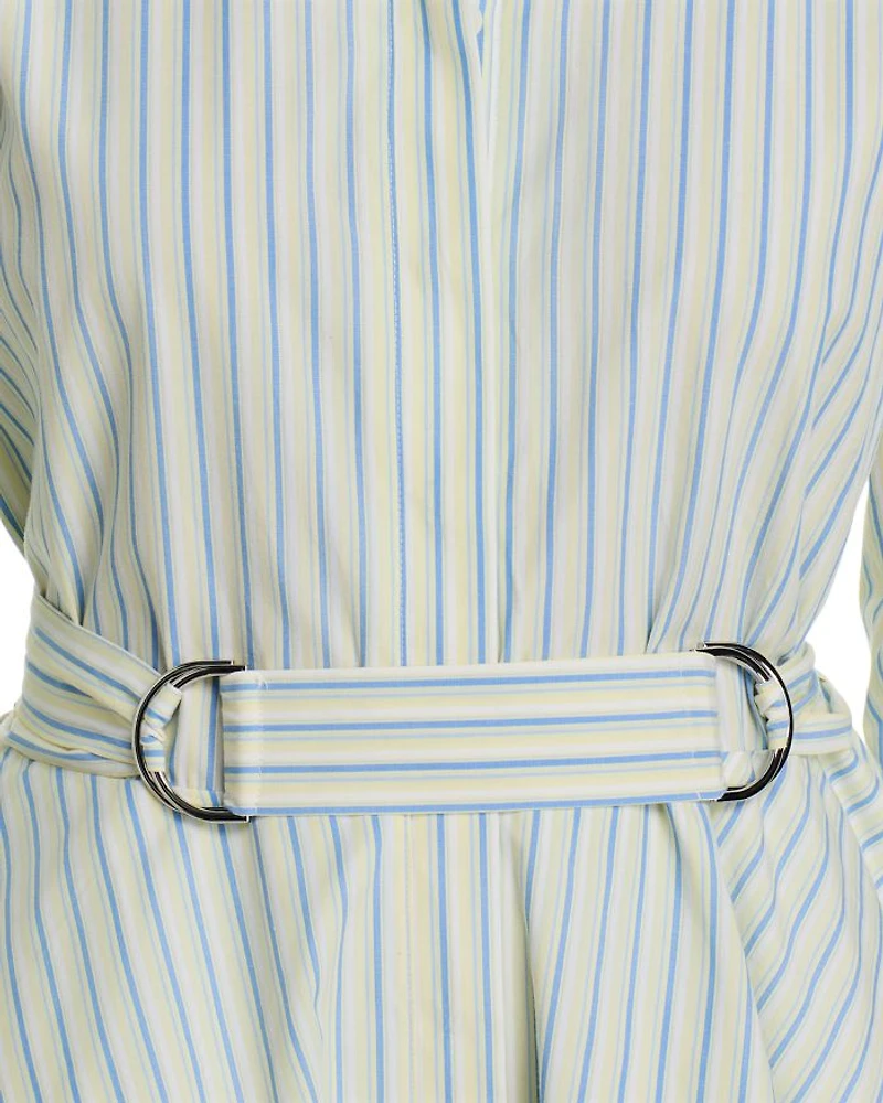 Katherine Belted Poplin Button Down Dress