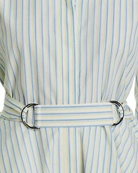Katherine Belted Poplin Button Down Dress
