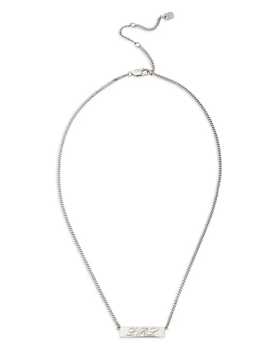 Logo Script Statement Necklace in Sterling Silver, 16"-19"