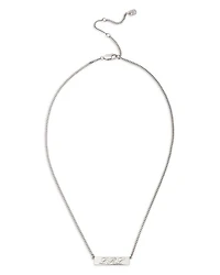 Logo Script Statement Necklace in Sterling Silver, 16"-19"