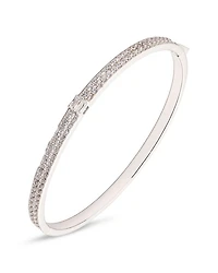 Cubic Zirconia Bangle Bracelet in Sterling Silver
