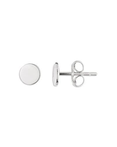 Disc Stud Earrings in Sterling Silver
