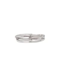 Pavé Crisscross Ring in Sterling Silver