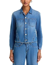 L'Agence Janelle Button Front Denim Jacket