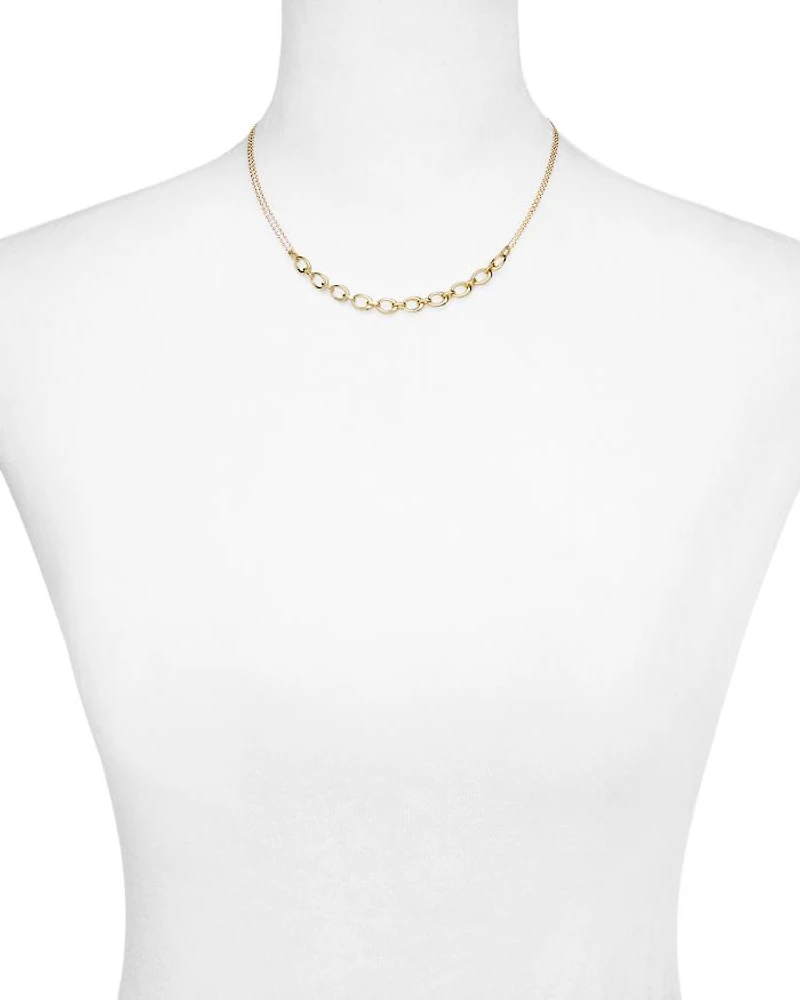 Oval Frontal Necklace, 16"-18"