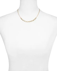 Oval Frontal Necklace, 16"-18"