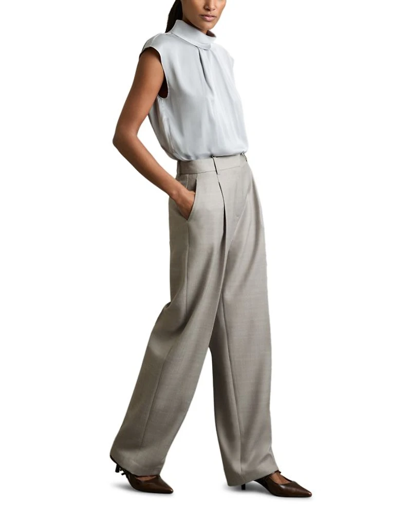 Harper Textured Wide Leg Trousers