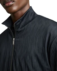 Aksel Wave Jacquard Zipper Shirt Jacket