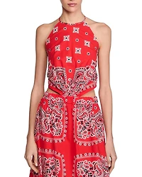 Bandana Print Maxi Dress