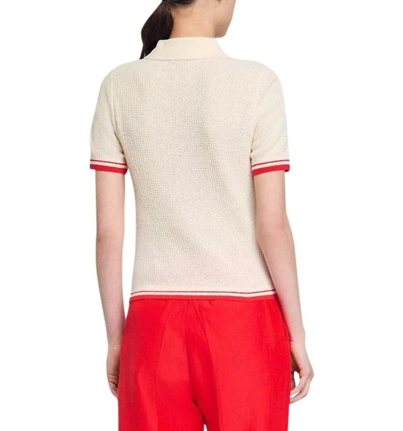 Polo Collar Knit Top
