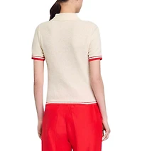 Polo Collar Knit Top