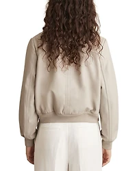 Jasmine Leather Bomber Jacket