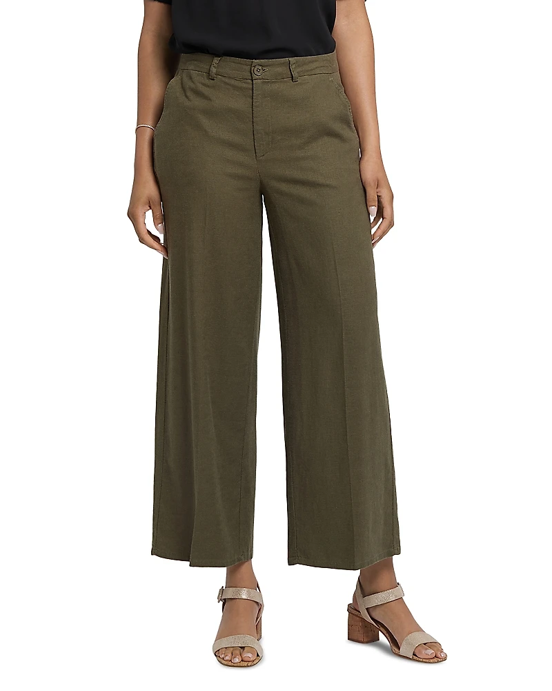 Nydj Linen Blend Morgan Wide Leg Trousers