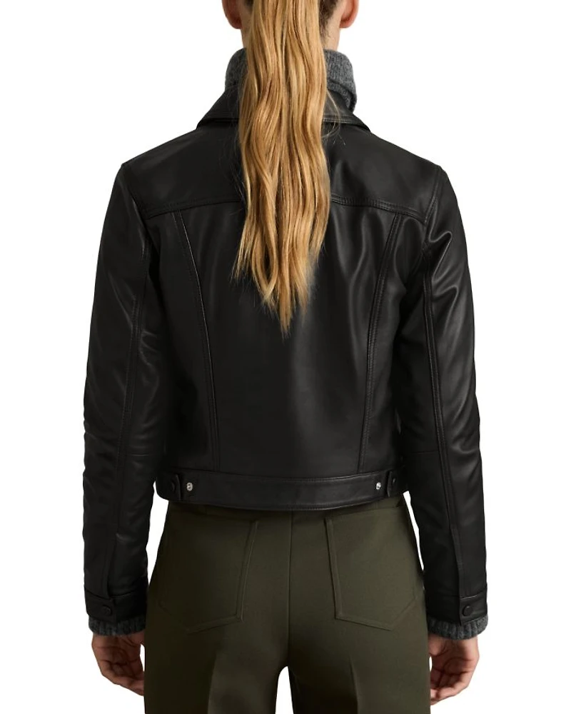 Ely Leather Trucker Jacket