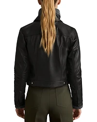 Ely Leather Trucker Jacket