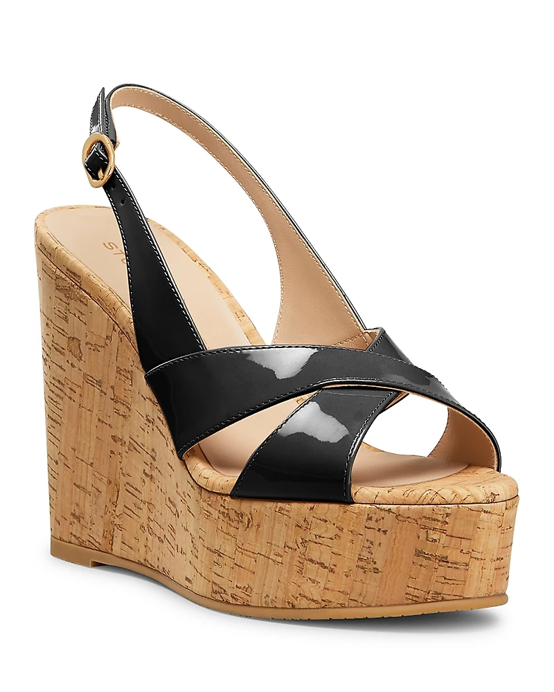 Stuart Weitzman Women's Dayna Slingback Wedge Sandals