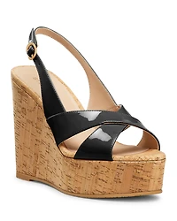 Stuart Weitzman Women's Dayna Slingback Wedge Sandals