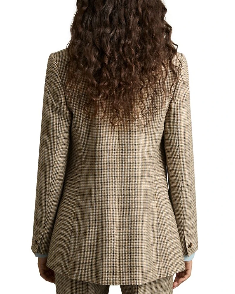 Vida Double Breasted Check Blazer