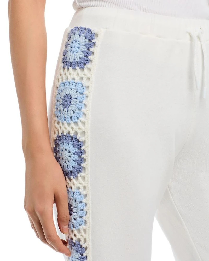 Crochet Trim Jogger Pants