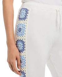 Crochet Trim Jogger Pants
