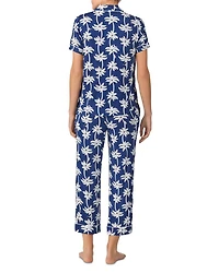 Printed Short Sleeve Pajama Set