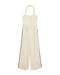 Petites Whipstitch Halter Jumpsuit