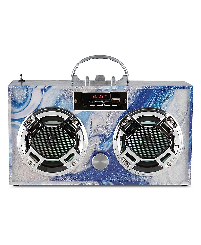 Trend Tech Brands Blue Swirl BoomBox with Fm Radio - Age 6+ Years