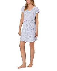 Floral Dainty Cap Short Nightshirt