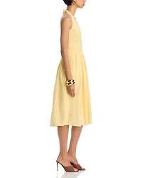 Ressi Eyelet Halter Midi Dress