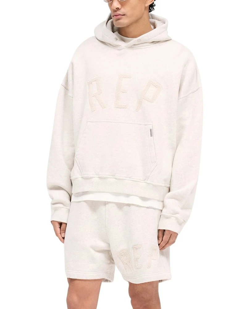 Oversized Fit REP Applique Logo Hoodie