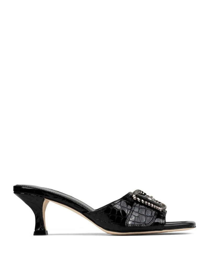 Women's Buckle Mule Slide Sandals