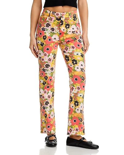 Mother Smokin Double Flood High Rise Ankle Jeans