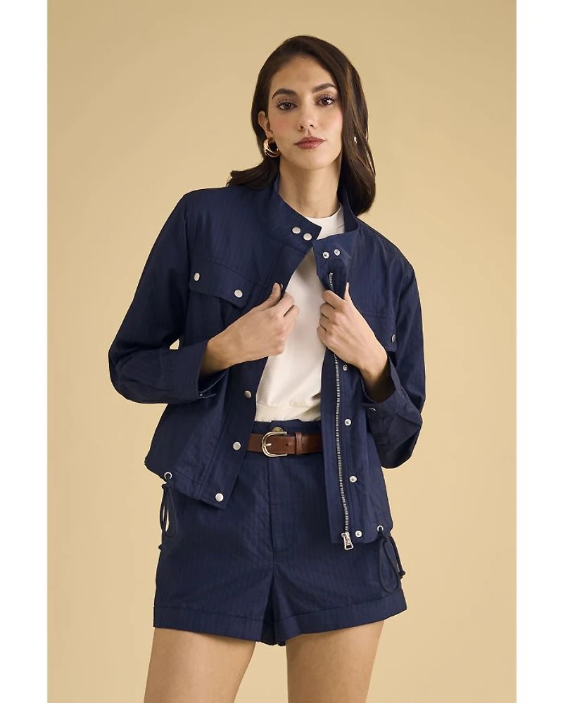 Long Sleeve Snap Front Jacket
