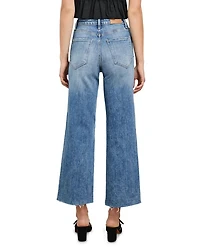 Getty High Rise Wide Leg Cropped Jeans Tradewind