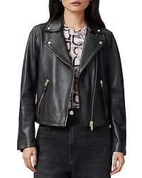 Allsaints Dalby Slim Fit Leather Biker Jacket