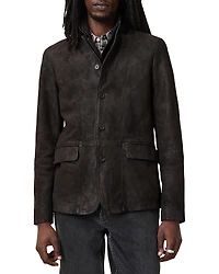 Allsaints Survey Layered Leather Blazer