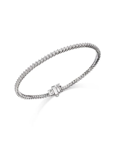 Certified Diamond Tennis Bracelet in 14K White Gold, 2.0 tcw