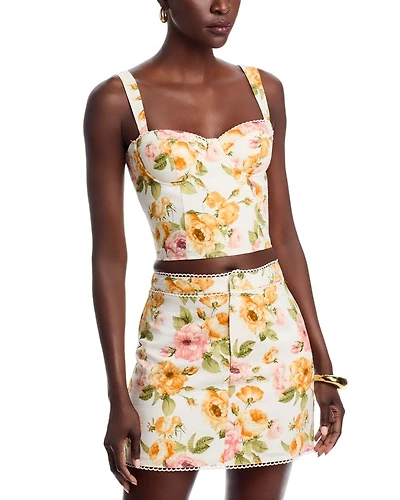 Floral Print Bustier Top - Exclusive