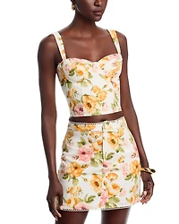 Floral Print Bustier Top - Exclusive