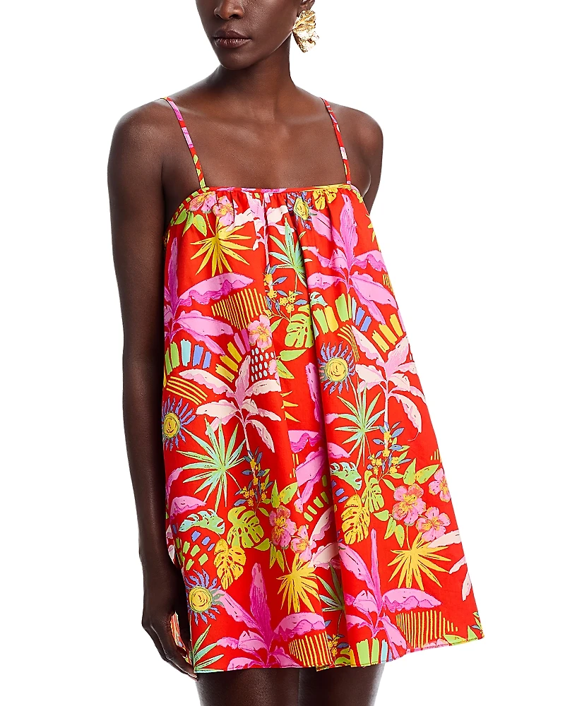 Aqua Wild Floral Poplin Shift Dress - Exclusive