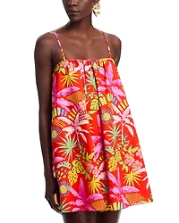 Aqua Wild Floral Poplin Shift Dress - Exclusive