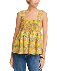 Smocked Lemon Tank Top - Exclusive
