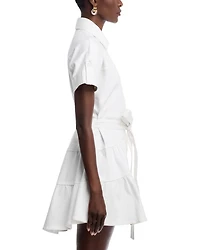 Belted Short Sleeve Shirtdress