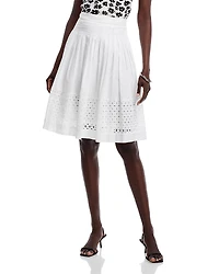 Area Stars Pleated Eyelet Embroidered Skirt