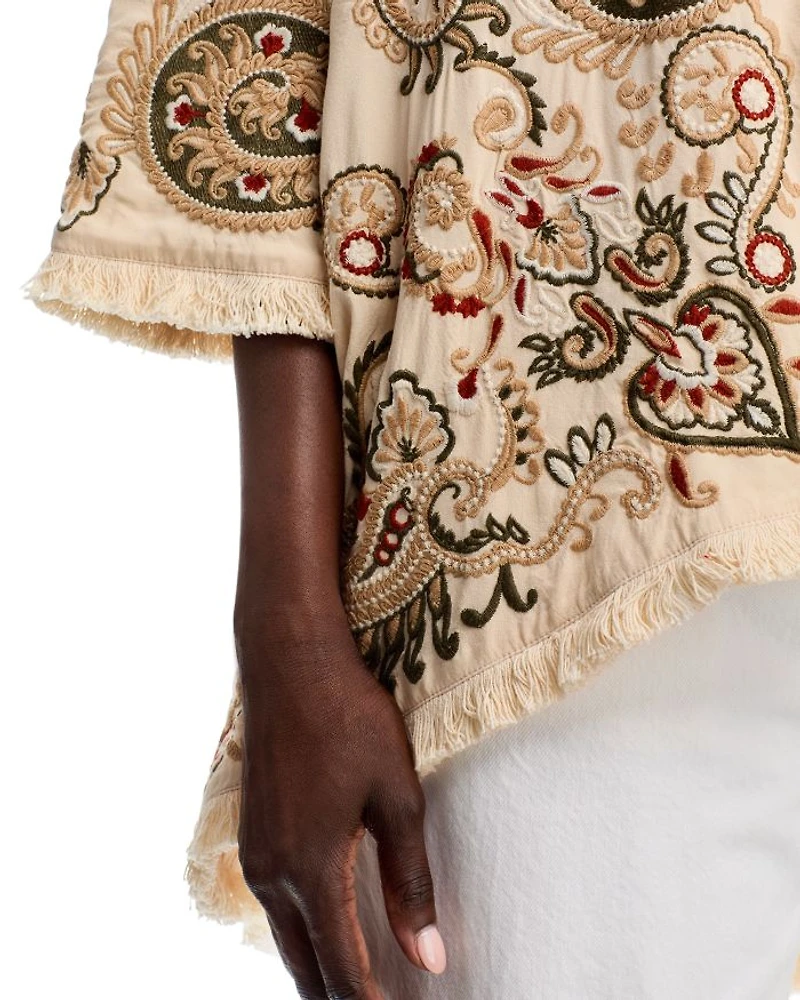 Paisley Embroidered Tunic Jacket