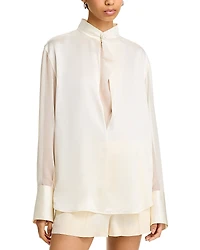 Helmut Lang Silk Relaxed Fit Top