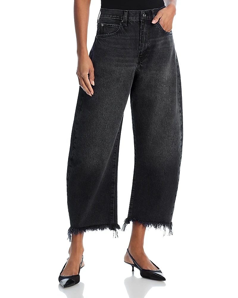 Frame The Bubble Crop High Rise Jeans